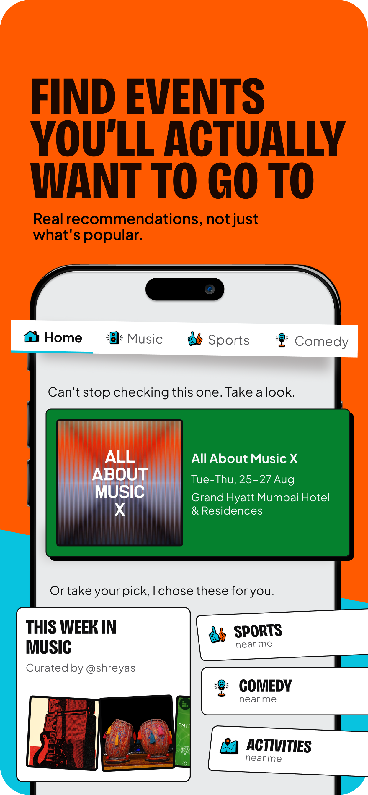 Find events you'll actually want to go to